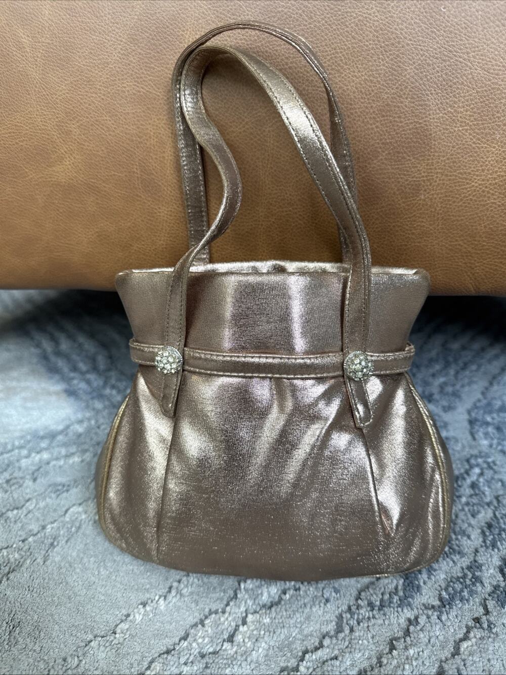 Vintage Ingber Gold Metallic Clutch Purse